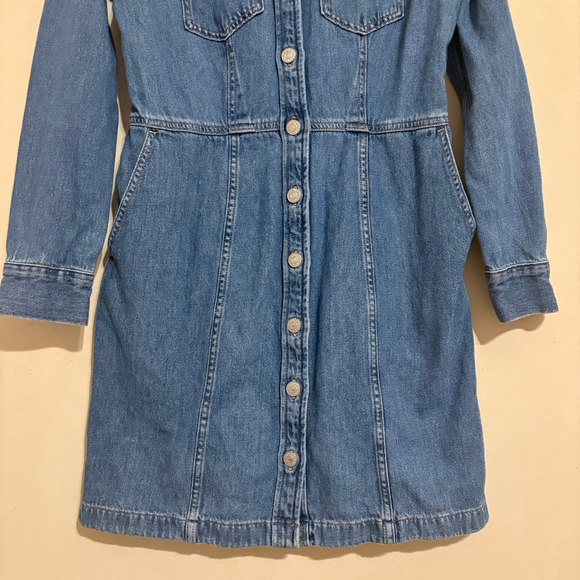 Women's Levi's Blue Denim Button-Front Mini Dress S - Picture 9 of 14
